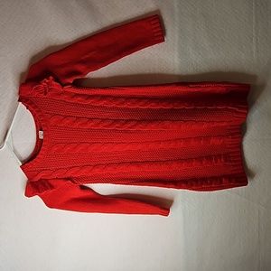 Girls red sweater dress size 5